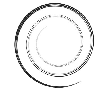Kaligrafik spiral, girdap, dönme elementi. Helix, volta ve girdap simgesi