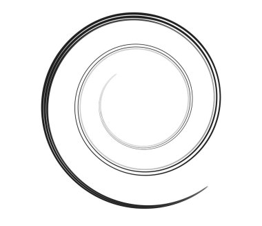 Kaligrafik spiral, girdap, dönme elementi. Helix, volta ve girdap simgesi