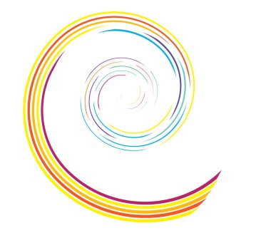 Kaligrafik spiral, girdap, dönme elementi. Helix, volta ve girdap simgesi