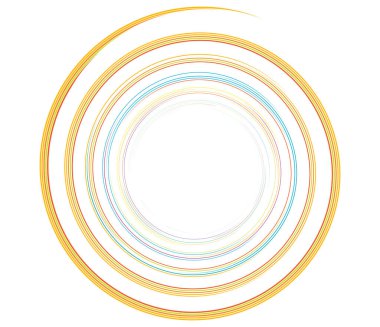 Kaligrafik spiral, girdap, dönme elementi. Helix, volta ve girdap simgesi