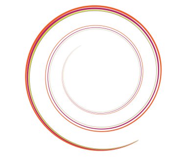 Kaligrafik spiral, girdap, dönme elementi. Helix, volta ve girdap simgesi