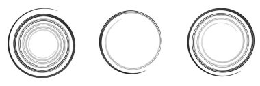Kaligrafik spiral, girdap, dönme elementi. Helix, volute ve vortex simgesi - stok vektör illüstrasyonu, klip sanatları grafikleri