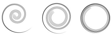 Kaligrafik spiral, girdap, dönme elementi. Helix, volute ve vortex simgesi - stok vektör illüstrasyonu, klip sanatları grafikleri