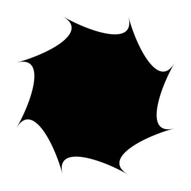 Siyah radyal yıldız patlaması, güneş patlaması benzeri element, tasarım şekli vektörü