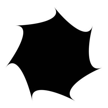 Siyah radyal yıldız patlaması, güneş patlaması benzeri element, tasarım şekli vektörü