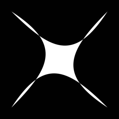 Siyah radyal yıldız patlaması, güneş patlaması benzeri element, tasarım şekli vektörü