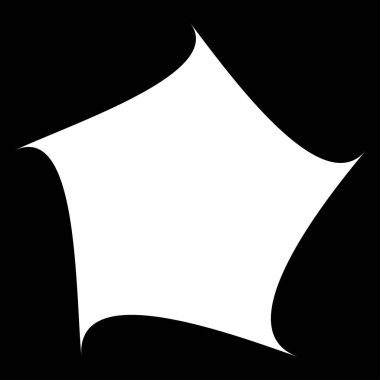 Siyah radyal yıldız patlaması, güneş patlaması benzeri element, tasarım şekli vektörü