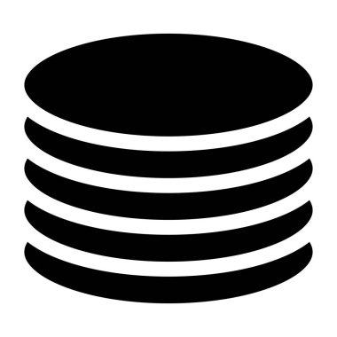 Veri tabanı, HDD, sabit disk sürücü web sunucu simgesi, sembol. Arşiv, kurtarma, ana bilgisayar teknolojisi, teknoloji ikonu. Veritabanı, veritabanı illüstrasyonu