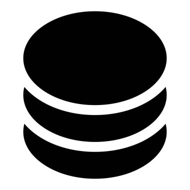 Veri tabanı, HDD, sabit disk sürücü web sunucu simgesi, sembol. Arşiv, kurtarma, ana bilgisayar teknolojisi, teknoloji ikonu. Veritabanı, veritabanı illüstrasyonu