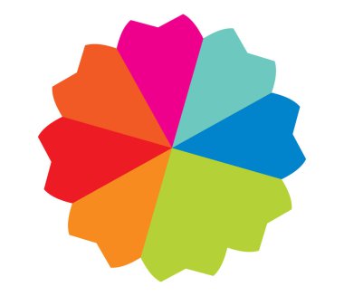 Mandala yayılıyor. Dairesel geometrik motif, simge, şekil - stok vektör çizimi, klip- sanat grafikleri