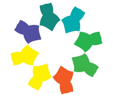 Mandala yayılıyor. Dairesel geometrik motif, simge, şekil - stok vektör çizimi, klip- sanat grafikleri