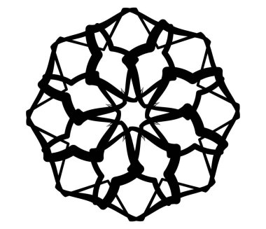 Mandala yayılıyor. Dairesel geometrik motif, simge, şekil - stok vektör çizimi, klip- sanat grafikleri