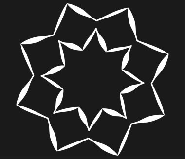 Mandala yayılıyor. Dairesel geometrik motif, simge, şekil - stok vektör çizimi, klip- sanat grafikleri