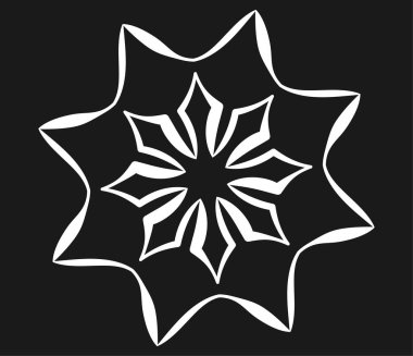 Mandala yayılıyor. Dairesel geometrik motif, simge, şekil - stok vektör çizimi, klip- sanat grafikleri