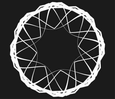 Mandala yayılıyor. Dairesel geometrik motif, simge, şekil - stok vektör çizimi, klip- sanat grafikleri