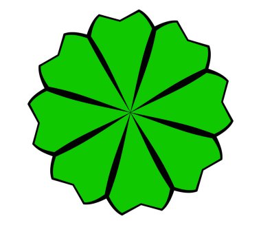 Mandala yayılıyor. Dairesel geometrik motif, simge, şekil - stok vektör çizimi, klip- sanat grafikleri