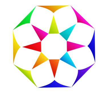 Mandala yayılıyor. Dairesel geometrik motif, simge, şekil - stok vektör çizimi, klip- sanat grafikleri