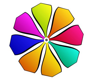 Mandala yayılıyor. Dairesel geometrik motif, simge, şekil - stok vektör çizimi, klip- sanat grafikleri
