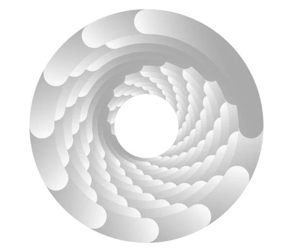 Abstract Geometric Circle Ring Design Element Circular Concentric Circlet Swirl — Stock Vector