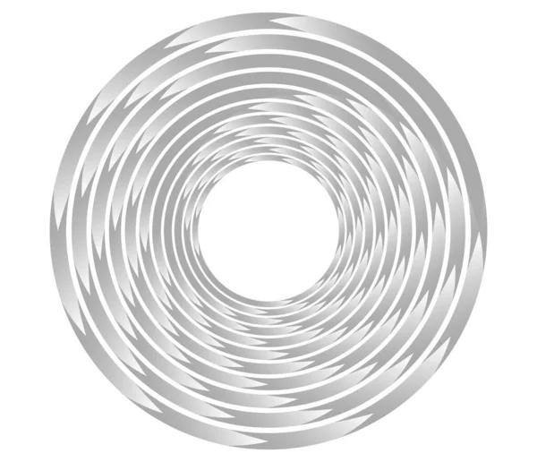 Círculo Geométrico Abstrato Elemento Desenho Anel Circular Concêntrica Rodar Girar — Vetor de Stock