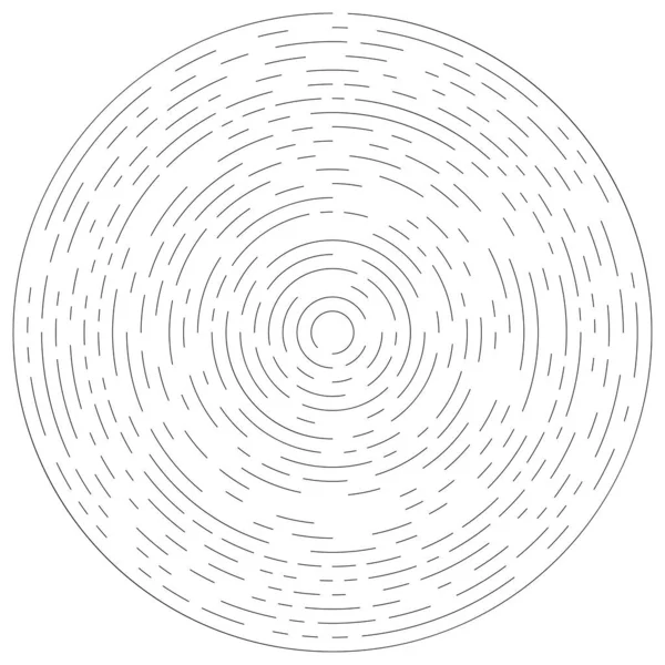 Radial Radiante Circular Linhas Concêntricas Elemento Vetor — Vetor de Stock