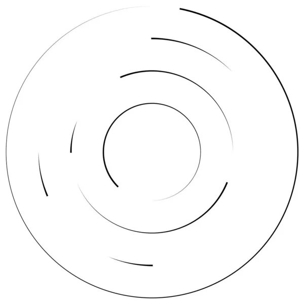 Éléments Vectoriels Radiaux Circulaires Rayonnants Concentriques — Image vectorielle