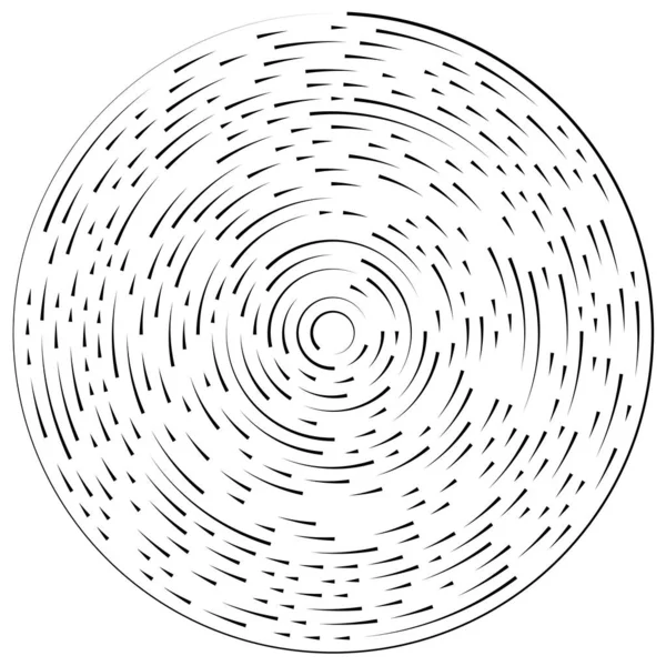 Radial Radiante Circular Linhas Concêntricas Elemento Vetor — Vetor de Stock