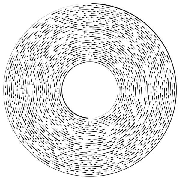 Radial Radiante Circular Linhas Concêntricas Elemento Vetor —  Vetores de Stock