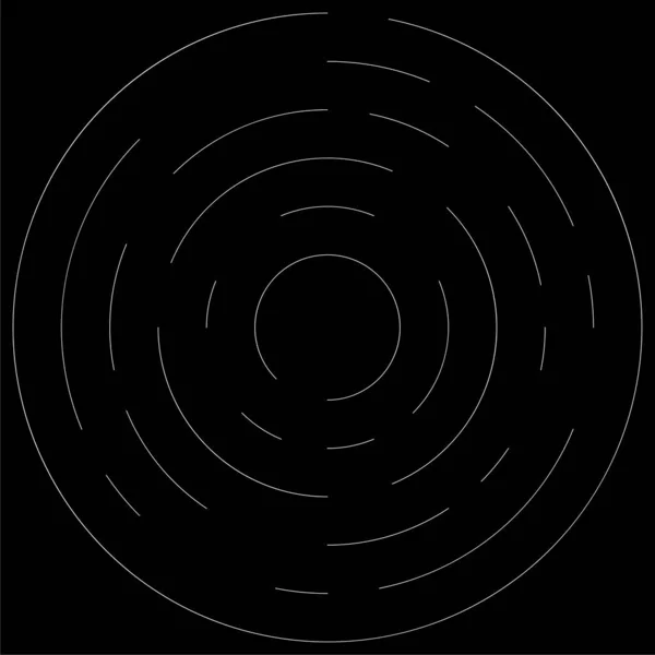 Éléments Vectoriels Radiaux Circulaires Rayonnants Concentriques — Image vectorielle