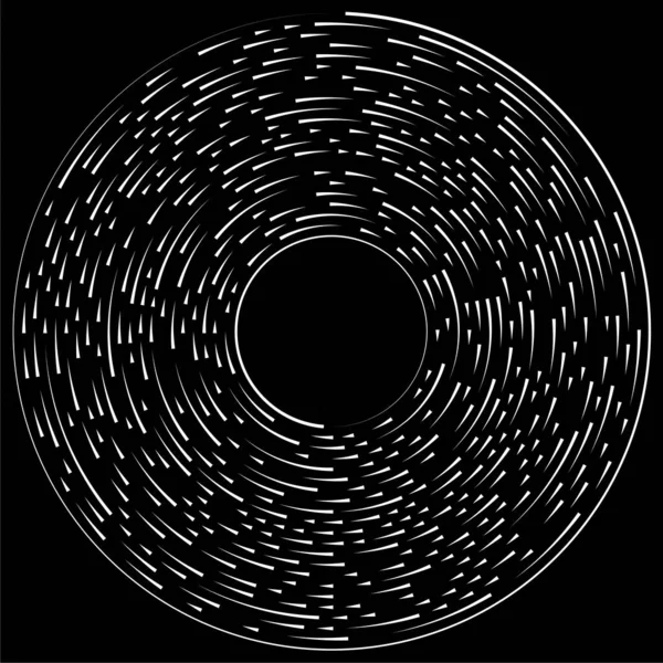 Elemento Vectorial Líneas Radiales Circulares Concéntricas — Archivo Imágenes Vectoriales