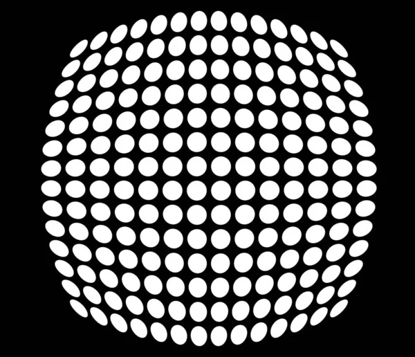 Cercle Mosaïque Grille Maille Avec Distorsion Effet Déformation — Image vectorielle