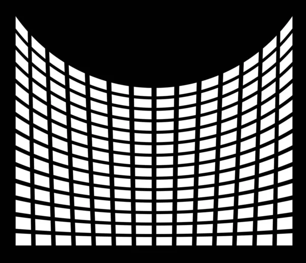 Mosaïque Carrée Grille Maille Avec Effet Distorsion Déformation Vecteur Géométrique — Image vectorielle