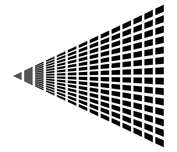 Mosaïque Carrée Grille Maille Avec Effet Distorsion Déformation Vecteur Géométrique — Image vectorielle