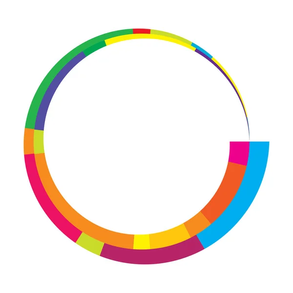 Gráfico Círculo Abstracto Círculo Geométrico Elemento Diseño Anillo Icono Circular — Vector de stock