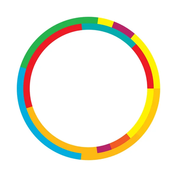 Abstrakte Kreisgrafik Geometrischer Kreis Ring Design Element Kreisförmiges Konzentrisch Eckiges — Stockvektor