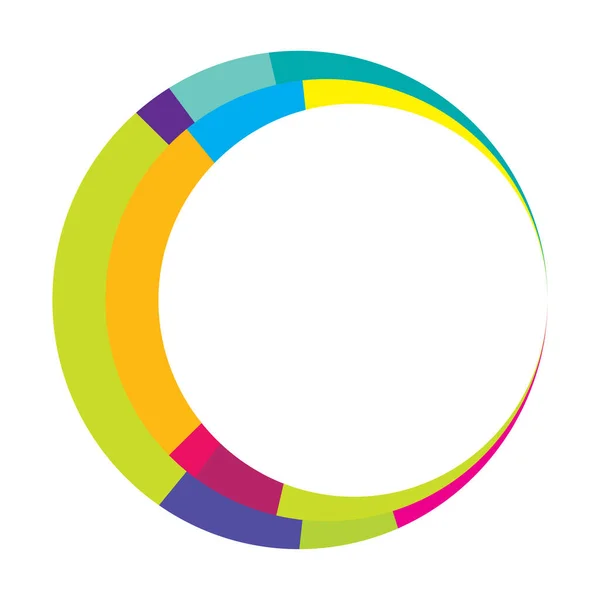 Abstrakte Kreisgrafik Geometrischer Kreis Ring Design Element Kreisförmiges Konzentrisch Eckiges — Stockvektor