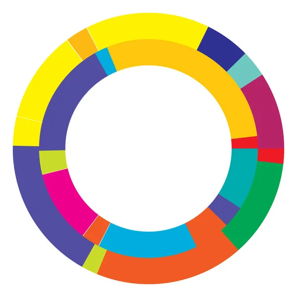 Graphique Cercle Abstrait Cercle Géométrique Élément Conception Anneau Icône Circulaire — Image vectorielle