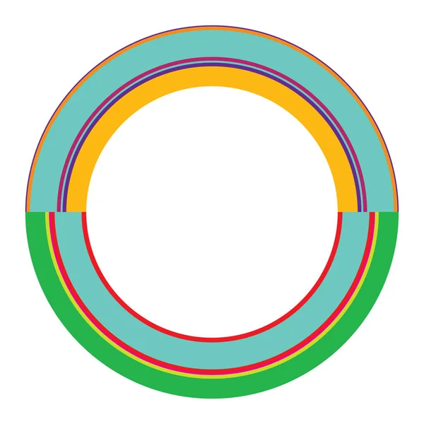 抽象円グラフィック 幾何学的サークル リングのデザイン要素 同心円状のアイコン シンボル — ストックベクタ
