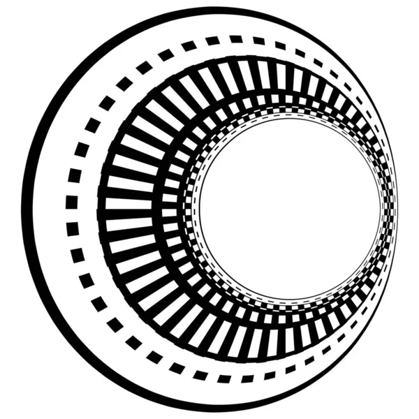Graphique Cercle Abstrait Cercle Géométrique Élément Conception Anneau Icône Circulaire — Image vectorielle