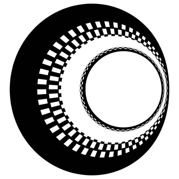 Graphique Cercle Abstrait Cercle Géométrique Élément Conception Anneau Icône Circulaire — Image vectorielle