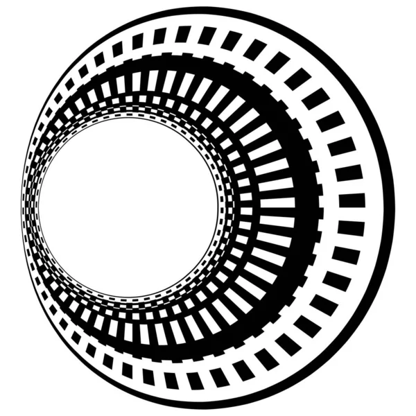 Streszczenie Kółka Graficznego Krąg Geometryczny Element Konstrukcji Pierścienia Okrągła Koncentryczna — Wektor stockowy