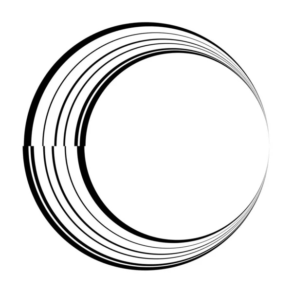 摘要圆形图解 几何圆 环形设计元件 同心角形图标 — 图库矢量图片