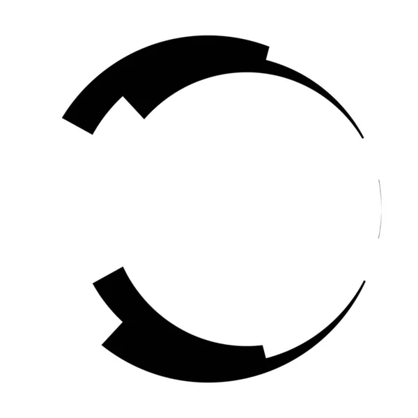 抽象円グラフィック 幾何学的サークル リングのデザイン要素 同心円状のアイコン シンボル — ストックベクタ