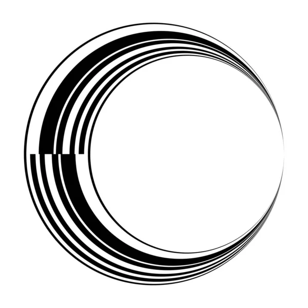 Abstrakte Kreisgrafik Geometrischer Kreis Ring Design Element Kreisförmiges Konzentrisch Eckiges — Stockvektor