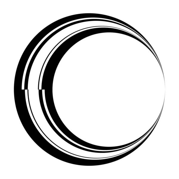 Grafica Astratta Del Cerchio Cerchio Geometrico Elemento Design Anello Icona — Vettoriale Stock