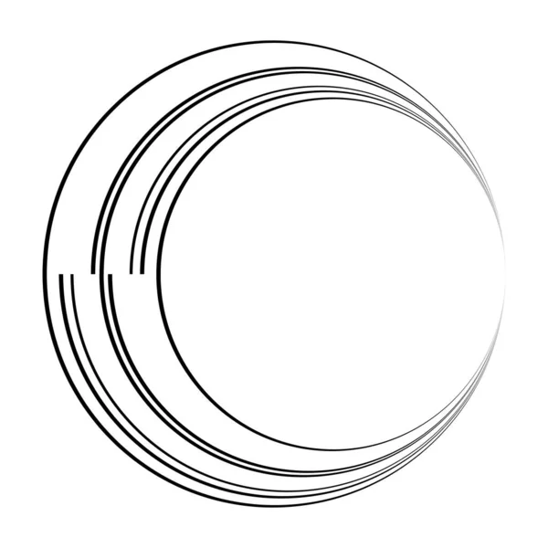 Streszczenie Kółka Graficznego Krąg Geometryczny Element Konstrukcji Pierścienia Okrągła Koncentryczna — Wektor stockowy