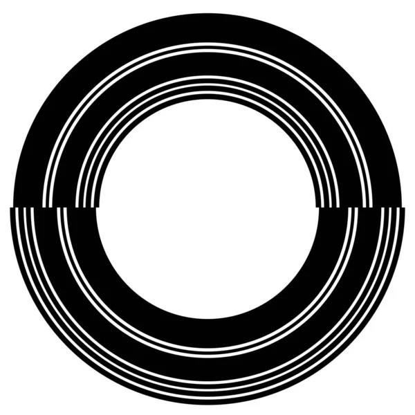 Gráfico Círculo Abstracto Círculo Geométrico Elemento Diseño Anillo Icono Circular — Vector de stock