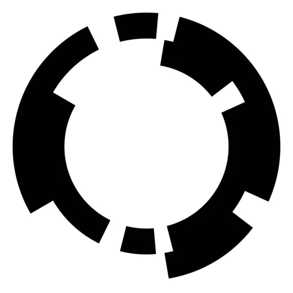Gráfico Círculo Abstracto Círculo Geométrico Elemento Diseño Anillo Icono Circular — Vector de stock