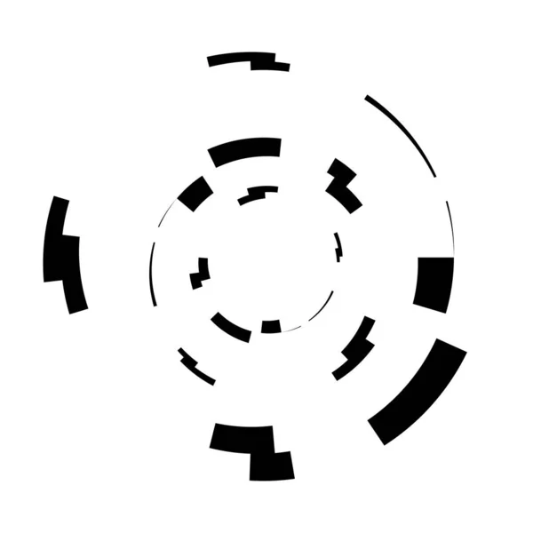 Abstraktní Kruhová Grafika Geometrický Kruh Kruhový Konstrukční Prvek Kulatá Soustředná — Stockový vektor