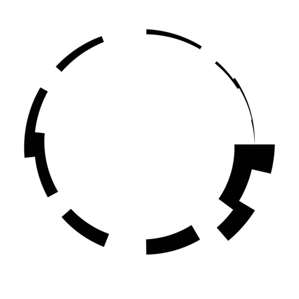 Abstraktní Kruhová Grafika Geometrický Kruh Kruhový Konstrukční Prvek Kulatá Soustředná — Stockový vektor